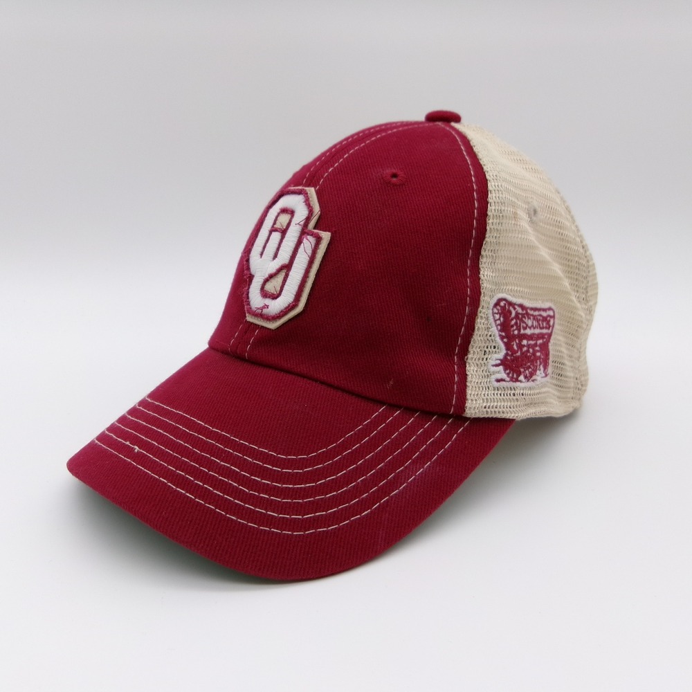 Oklahoma Sooners Captivating Headgear Trucker Hat Crimson Snapback OU Logo Cap